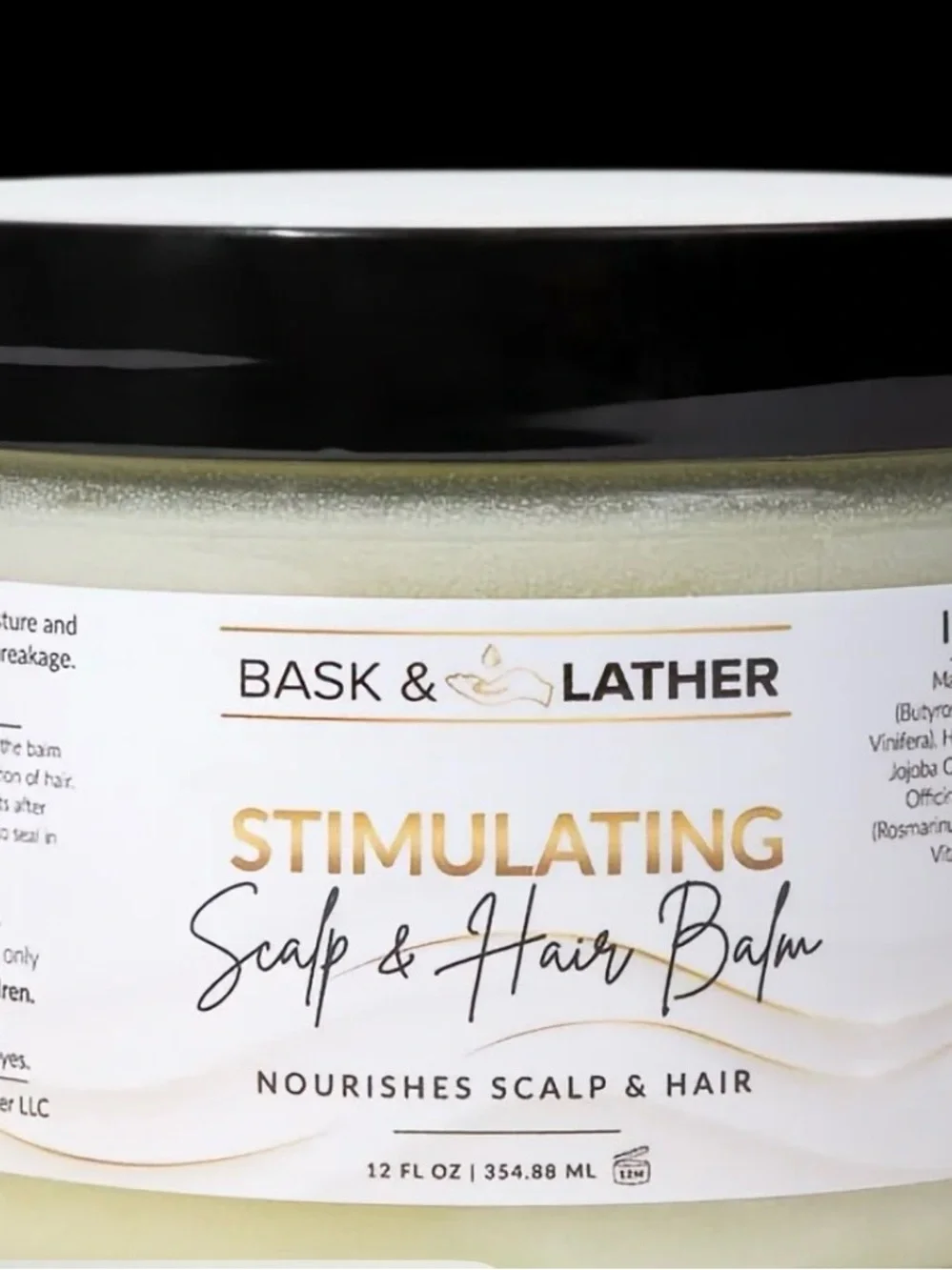 Bask & Lather Stimulating Scalp & Hair Balm — xl balm 12 floz